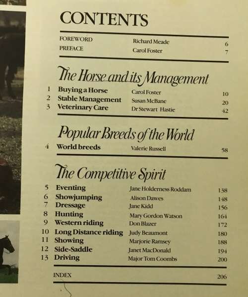THE COMPLETE BOOK OF THE HORSE General Editor CAROL FOSTER Ist EDITION 1983 OCTOPUS BOOKS GB