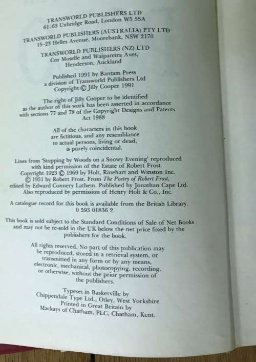 POLO - JILLY COOPER - A LEGEND OF FAIR WOMEN AND BRAVE MEN - 1991 .