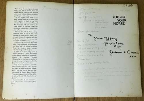 YOU & YOUR HORSE GEORGE IWANOWSKI FIRST EDITION 1987 SHUTER & SHOOTER SOFTCOVER kyalami