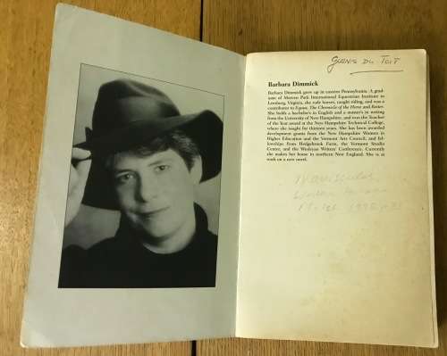 IN THE PRESENCE OF HORSES BARBARA DIMMICK 1998 Haunting novel of Emotional Healing & Self Discovery