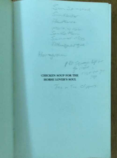 CHICKEN SOUP for the HORSE LOVER`S SOUL 2004 JACK CANFIELD MARK VICTOR HANSEN MARTY BECKER