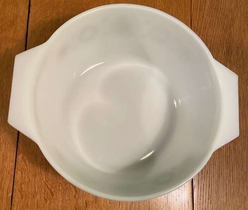 PYREX COOKWARE DISH / BOWL ABSTRACT PATTERN 1969 ENGLAND JAJ - JAMES A. JOBLING CASSEROLE BAKING.