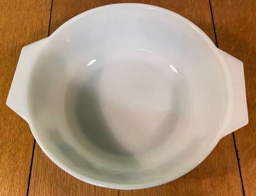 PYREX COOKWARE DISH / BOWL ABSTRACT PATTERN 1969 ENGLAND JAJ - JAMES A. JOBLING CASSEROLE BAKING.