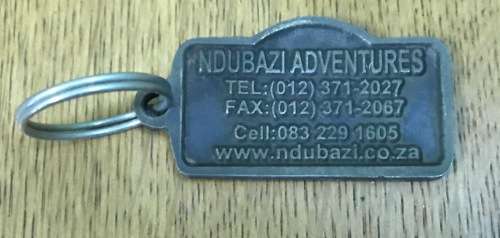 KEYRING x 1 - LAND-ROVER EXPERIENCE 4X4 DRIVING - NDUBAZI ADVENTURES - KEY RING