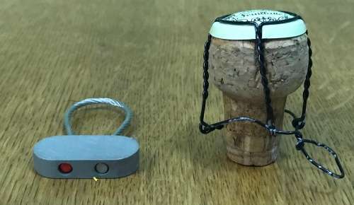 PARCEL TAG UPPER CLASS VIRGIN AIRLAINES? + NICHOLAS FEUILLATTE CHAMPAGNE CORK!