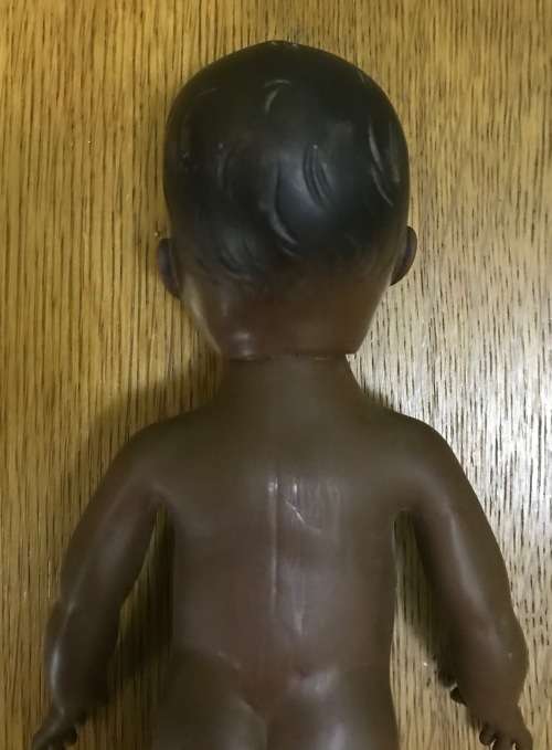 VINTAGE BLACK PLASTIC DOLL!!