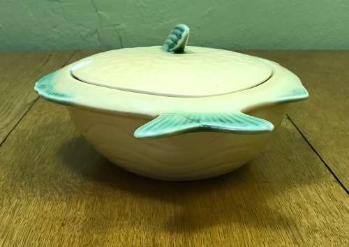 FISH SHAPED SERVING TUREEN - DISH - BOWL with lid!!! SHORTER & SON - Stoke-onTrent ENGLAND- Read...