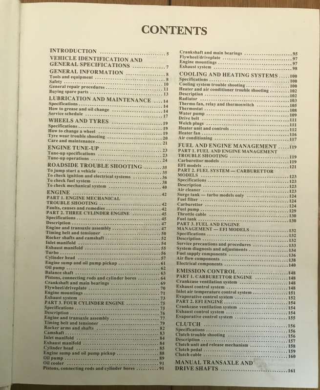 CHARADE (GREGORY`S) SERVICE & REPAIR MANUAL 1980-1991 3 & 4 CYLINDER No. 254 - 1991