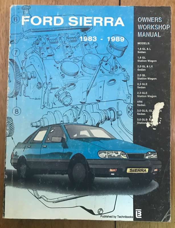 FORD SIERRA OWNERS WORKSHOP MANUAL 1983-89  TECHNIBOOKS Publishing Sedan & Station Wagons