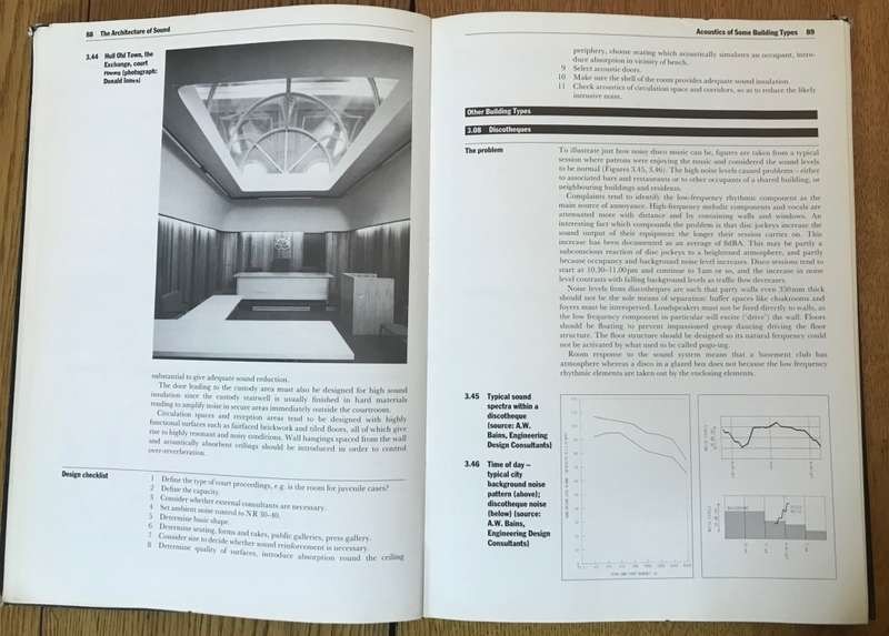 THE ARCHITECTURE OF SOUND - DESIGNING PLACES OF ASSEMBLY - PETER LORD - DUNCAN TEMPLETON - 1986.