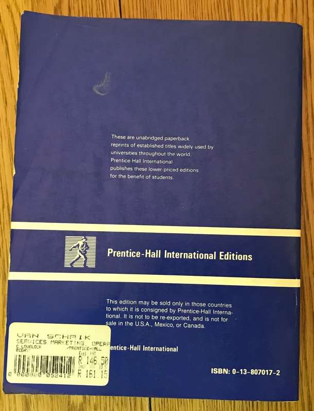 SERVICES MARKETING - CHRISTOPHER H. LOVELOCK - 2nd Edition - 1991 - Softcover.