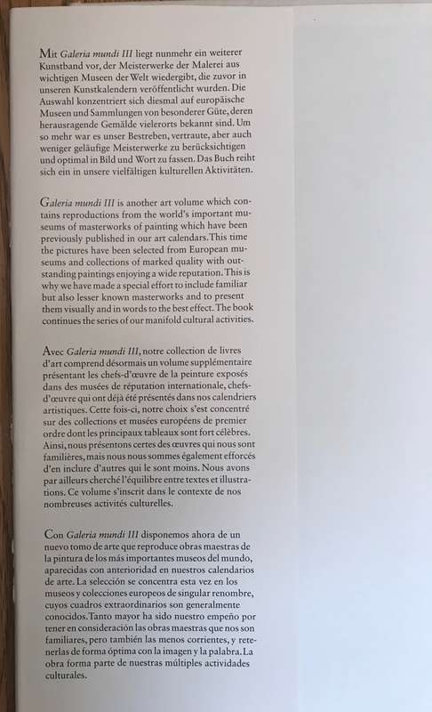 GALLERIA MUNDI III - A Journey through the Galleries - HOECHST - 1988 - Ist Edition - West Germany