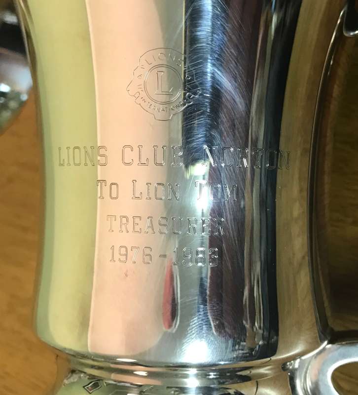 SILVER PLATED COPPER A1 BEER MUGS x 2, presented by LIONS CLUB NORTON, STUNNING QUALITY!!!