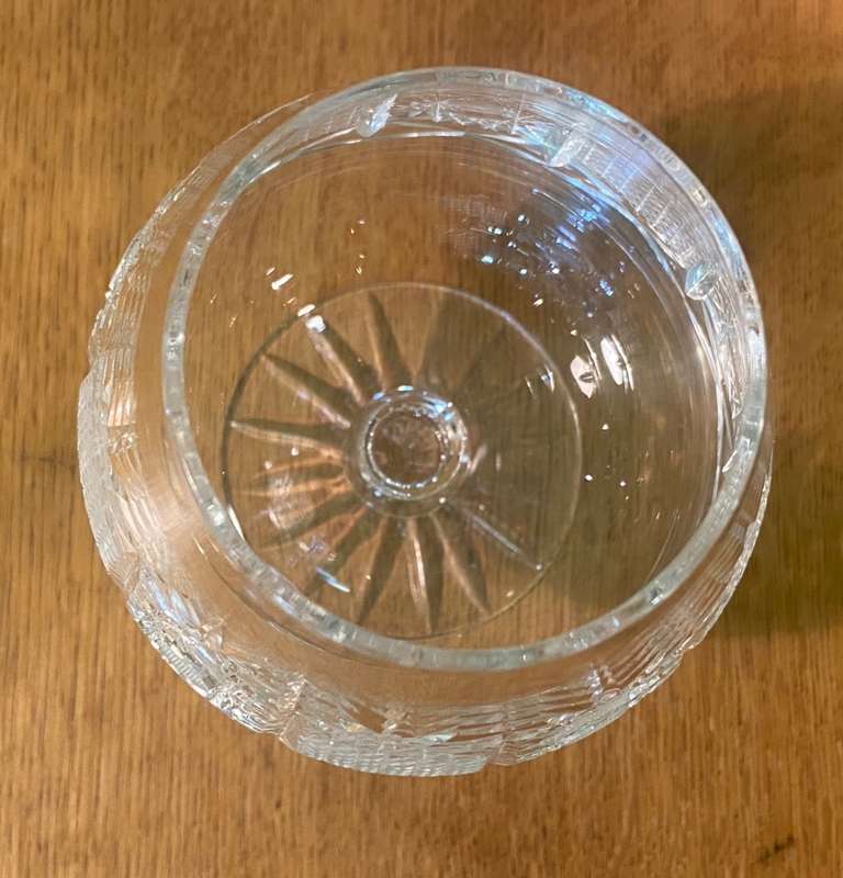 CRYSTAL BRANDY BALLOON GLASSES / SNIFTERS x 6 - PATTERNED - MAGNIFICENT - VERY HEAVY & STUNNING!!!!