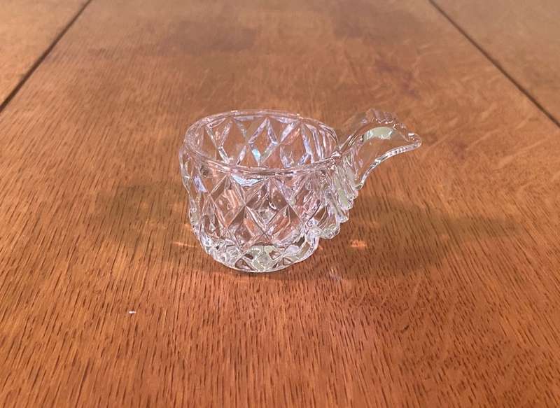 SMALL GLASS BOWL with a bird head Handle!!! Stunning!!