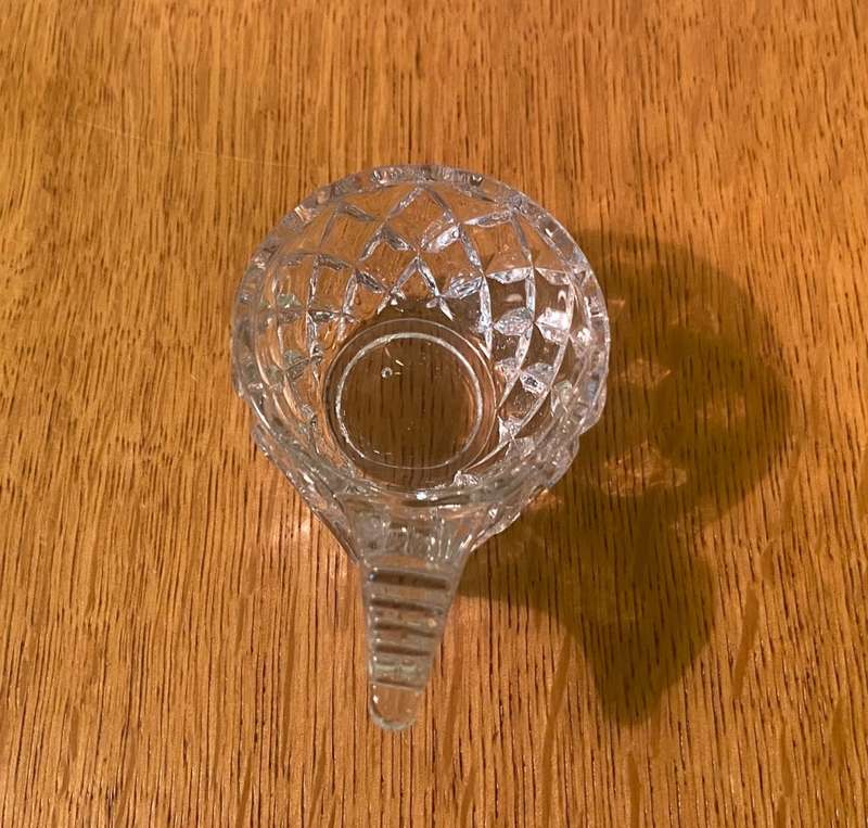 SMALL GLASS BOWL with a bird head Handle!!! Stunning!!