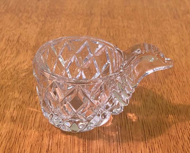SMALL GLASS BOWL with a bird head Handle!!! Stunning!!