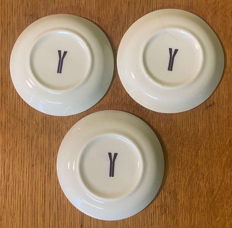 SMALL PLATES x 3 - "THE THREE SHIPS" - TRINKET DISHES / BOWLS - SAILING SHIPS.