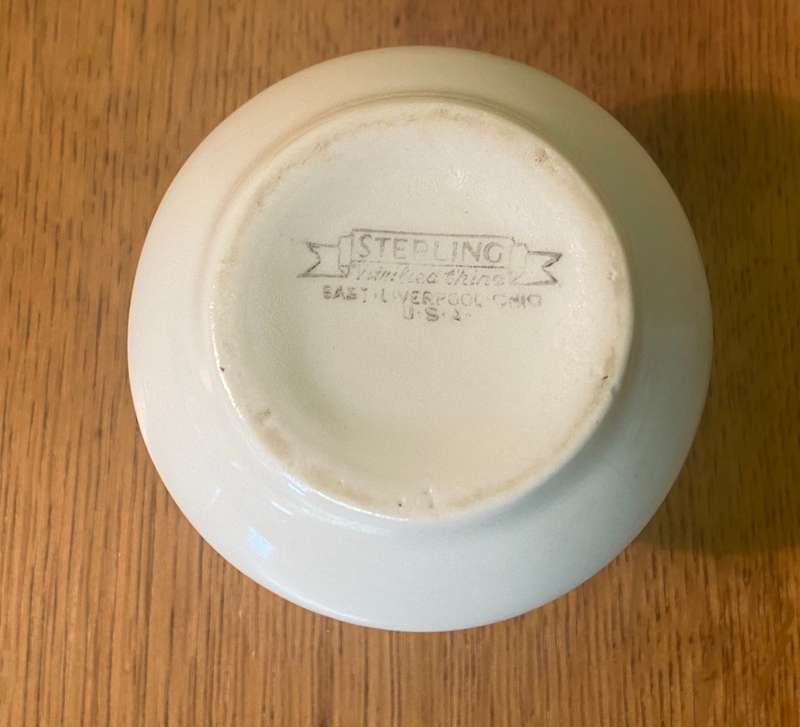 UNITED STATES ARMY MEDICAL DEPARTMENT BOWL - Sterling Vitrified China - EAST LIVERPOOL - OHIO - USA