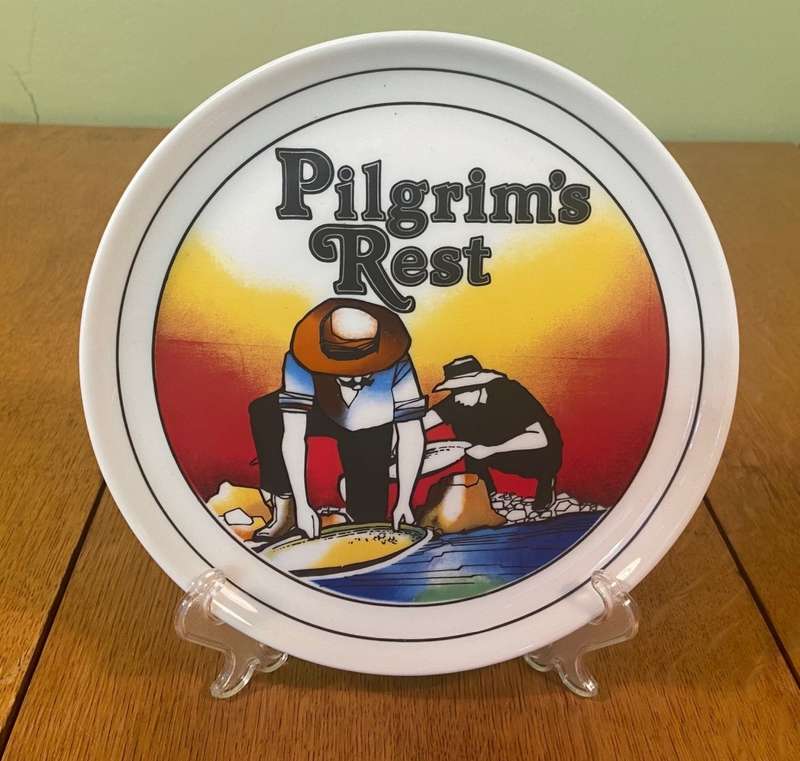 PILGRIMS REST PORCELAN PLATE - CONSTANTIA Fine China - RSA - SABS - SOUVENIR - GOLD PANNING - TVL.