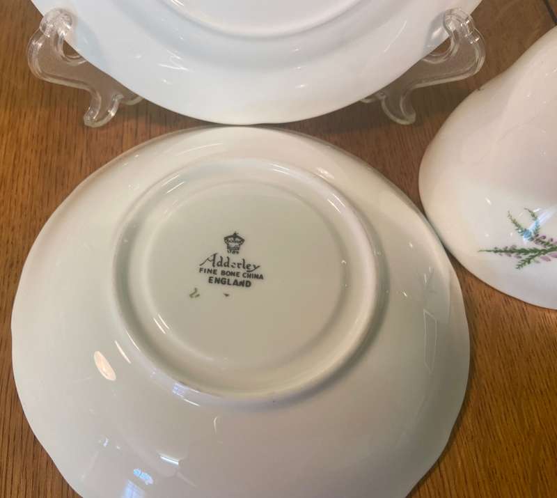 ADDERLEY TEA TRIO x 1 - ENGLAND - 4549 - SCOTTISH LINDSAY CLAN - TARTAN - SCOTLAND - LAVENDER