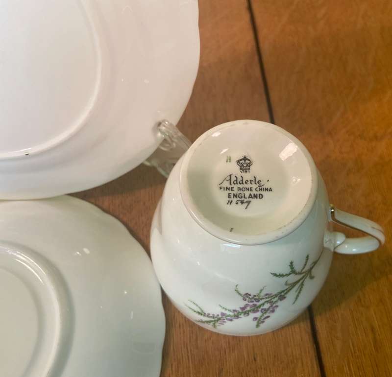 ADDERLEY TEA TRIO x 1 - ENGLAND - 4549 - SCOTTISH MACLEOD CLAN - TARTAN - SCOTLAND - LAVENDER