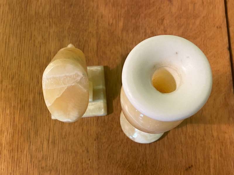 ALABASTER BUD VASE & NEFERTITI BUST - STUNNING!!!