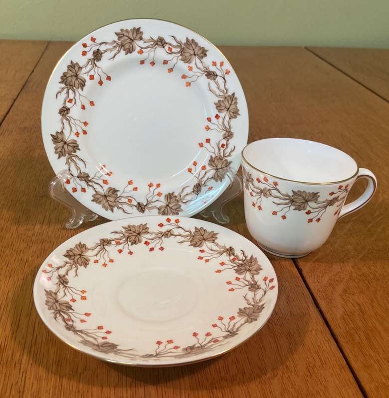Wedgwood Autumn Coffee Set 18 Piece Trios Demitasse Expresso