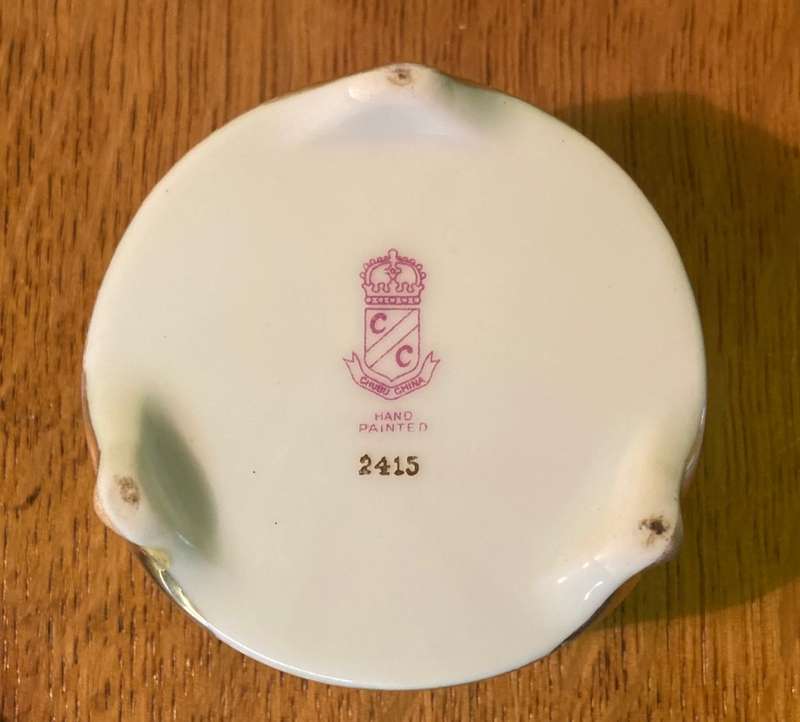 CHUBU CHINA JAPANESE Porcelain ROUND TRINKET BOWL and LID HAND PAINTED STUNNING!!