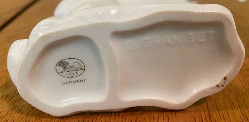 HUTSCHENREUTHER VINTAGE WHITE PORCELAIN HORSE FIGURINE - GUNTHER GRANGET - 1980