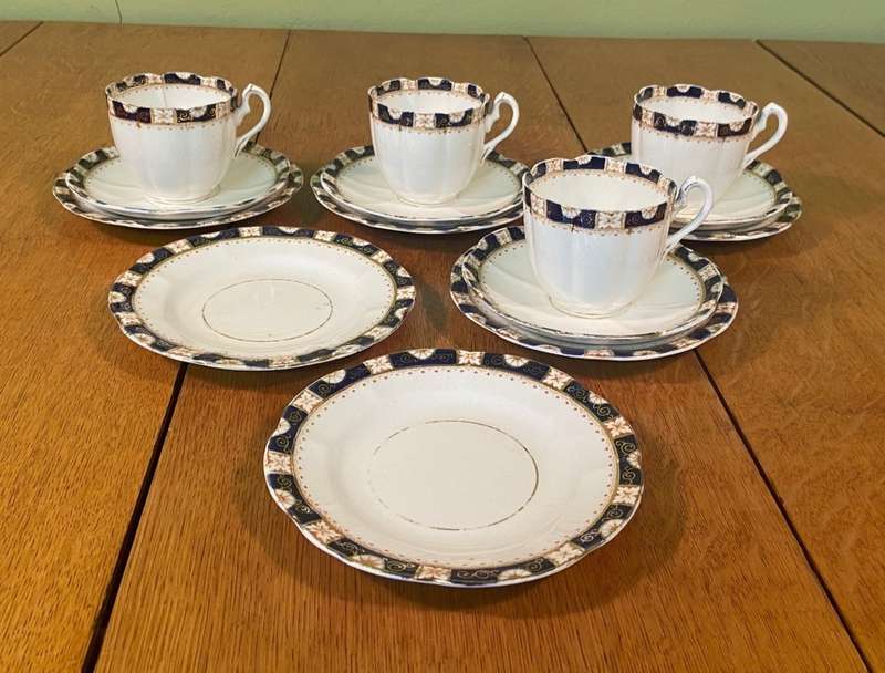 Court China William Lowe Tea Trio's x 4 + Some Extra's - England
