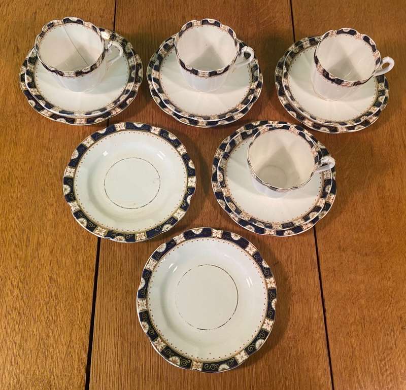 Court China William Lowe Tea Trio's x 4 + Some Extra's - England