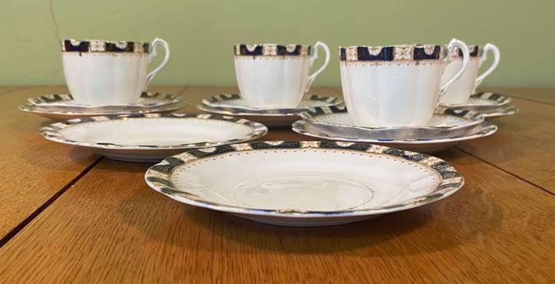 Court China William Lowe Tea Trio's x 4 + Some Extra's - England