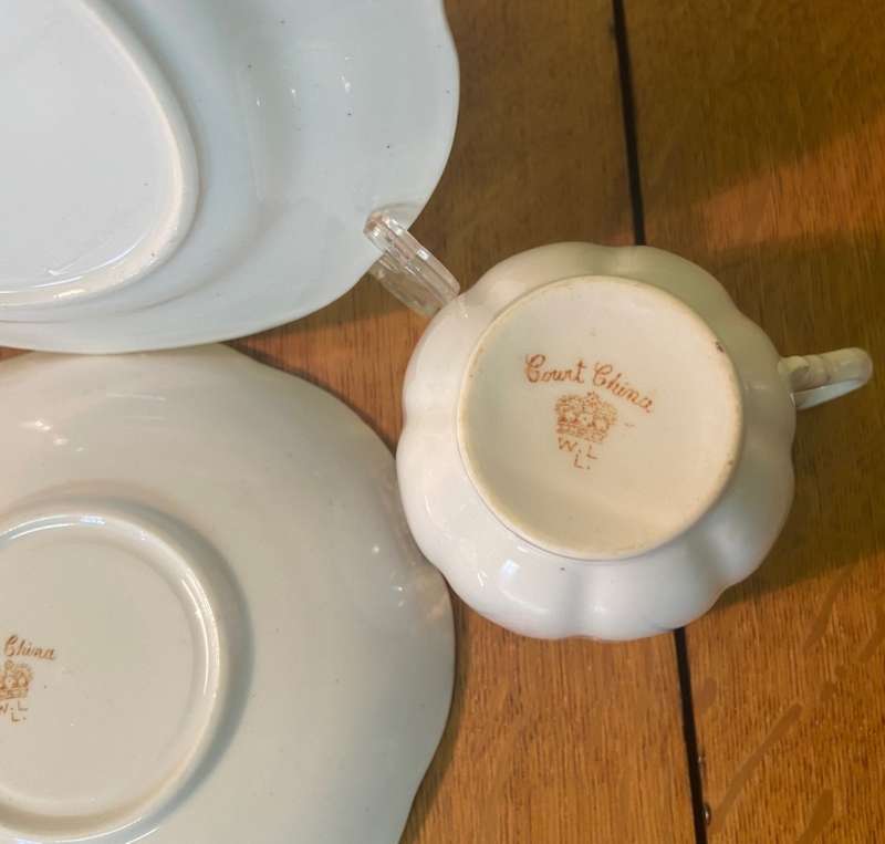 Court China William Lowe Tea Trio's x 4 + Some Extra's - England