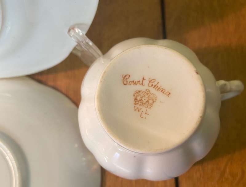 Court China William Lowe Tea Trio's x 4 + Some Extra's - England