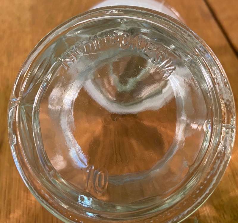 GLASS STORAGE JAR with LID - GOOD CONDITION.