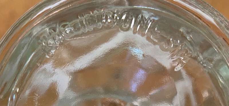 GLASS STORAGE JAR with LID - GOOD CONDITION.