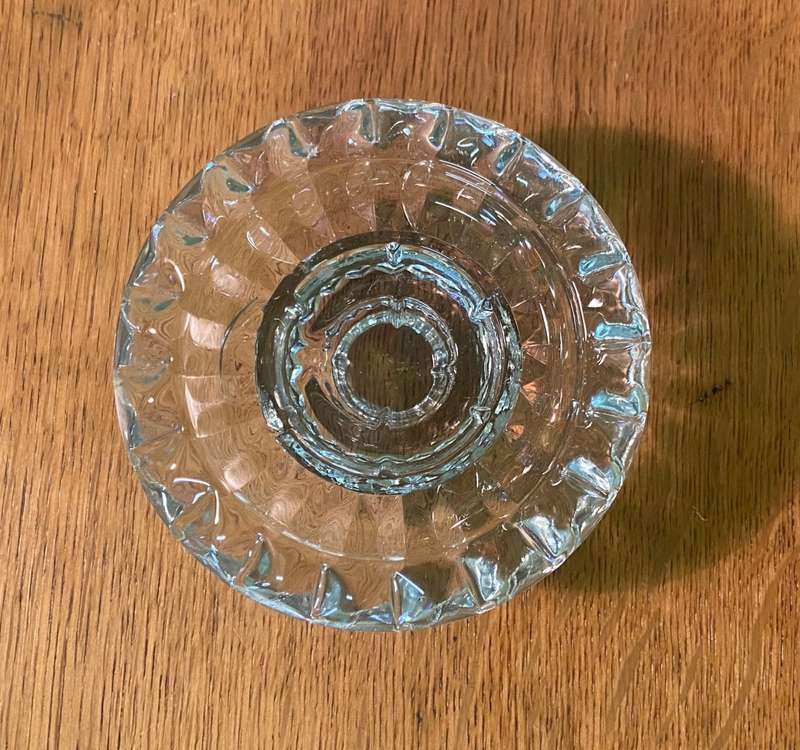 GLASS  SINGLE CANDLE HOLDER - STUNNING!!!