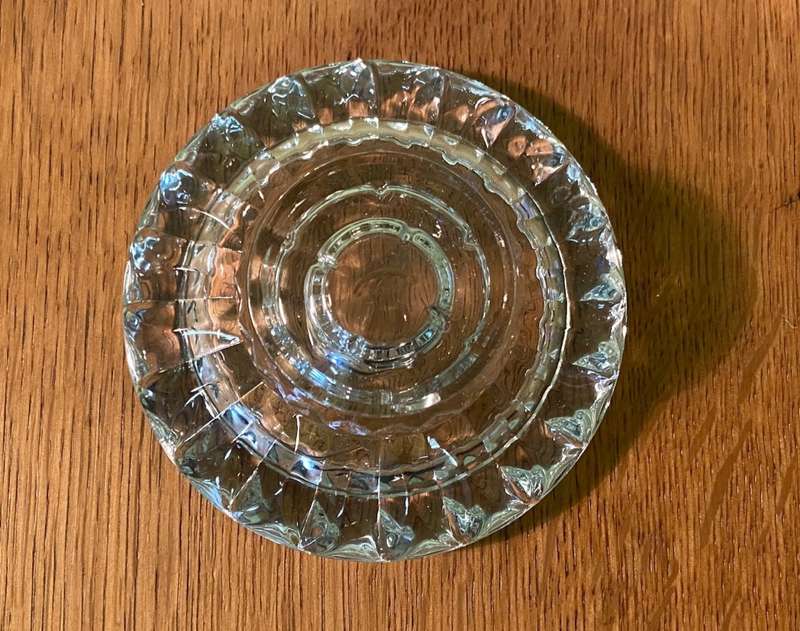 GLASS  SINGLE CANDLE HOLDER - STUNNING!!!