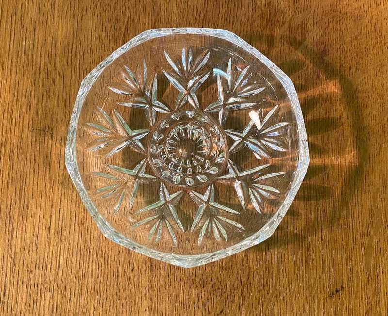 GLASS  BOWL SINGLE CANDLE HOLDER - STUNNING!!!