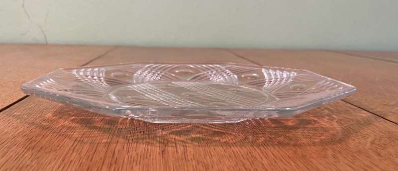 Glass Serving Plate Platter - Octagonal - 8 Side - Notes included