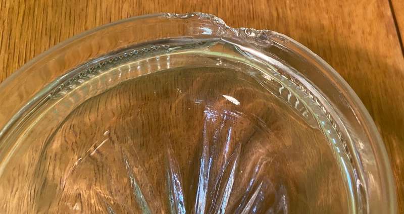 Glass Lemon/Orange Squeezer Large - Manual Juicer - Notes included