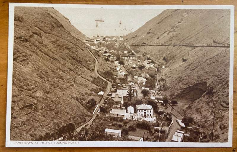 POSTCARDS POST CARDS x 3 - St. HELENA SEPIA "PHARMACY" "JACOBS LADDER" JAMESTOWN DIANA'S PEAK scarce