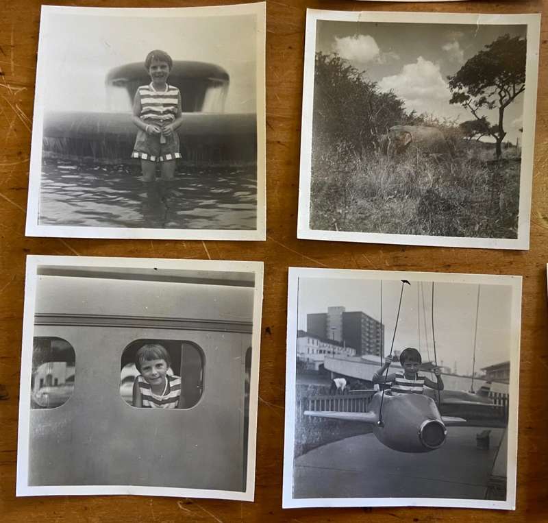 PHOTOGRAPHS x 27 - BLACK and WHITE - MINIATURE / SMALL - UNKNOWN - HORSES - ELEPHANT - VINTAGE CAR.