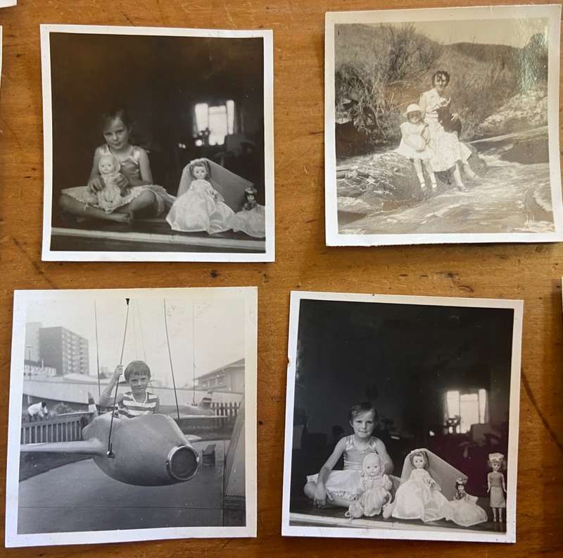 PHOTOGRAPHS x 27 - BLACK and WHITE - MINIATURE / SMALL - UNKNOWN - HORSES - ELEPHANT - VINTAGE CAR.