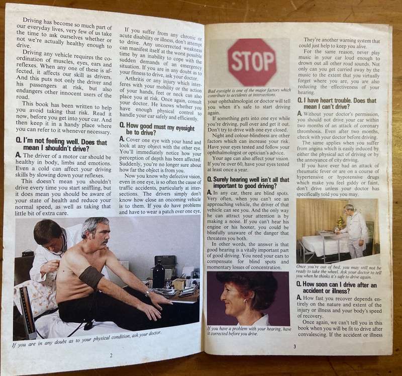SHELL BOOKLET - THE DRIVER'S HEALTH BOOK - SHELL ANSWER BOOK No. 20 SA Accident & Traffic Medicine