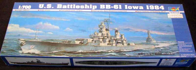 USA BATTLESHIP BB-61 Iowa 1984 = TRUMPETER Plastic Model Kit  = new = Scale 1:700 = 223 pcs!! LOOK!!