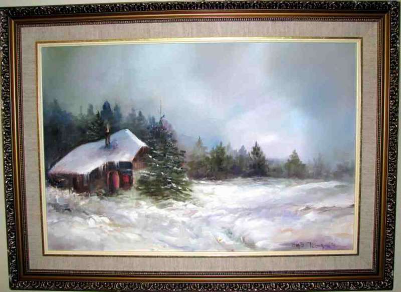 "WINTER in the MIDLANDS" = SA Artist: Barbara Loretta Ploner = 1990 = 93cm x 67cm=AWESOME SNOWSCAPE!