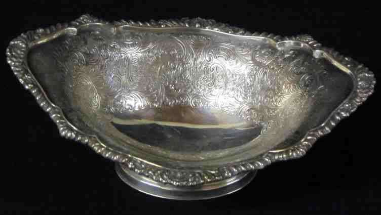 Barker Ellis Silver Plated Pedestal Foot Bowl=with the Menorah Mark for 1912=Made in England=AWESOME