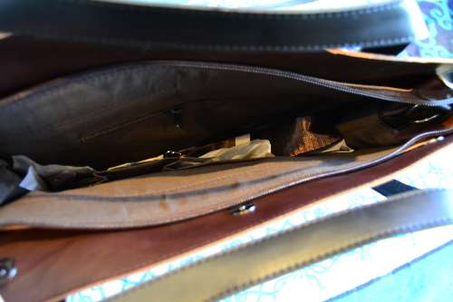 *J* Men's Large Capacity PU Leather Business Shoulder Bag_Briefcase
